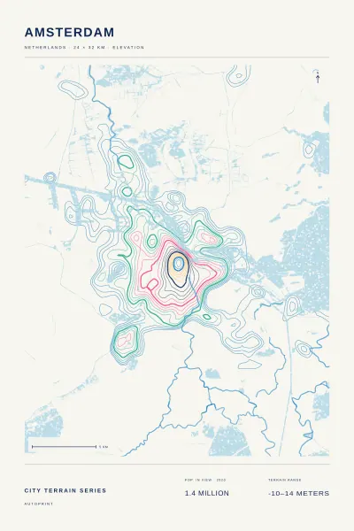 Amsterdam terrain poster
