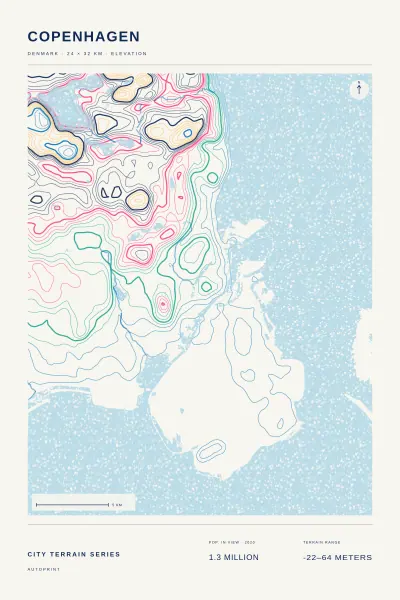 Copenhagen terrain poster