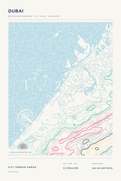 Dubai terrain poster