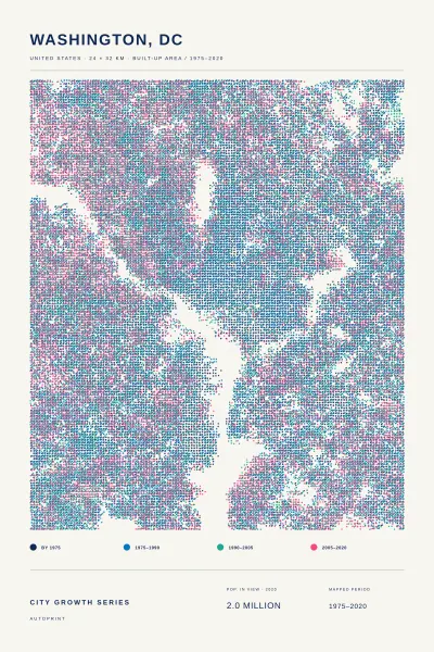 Washington, DC city growth poster