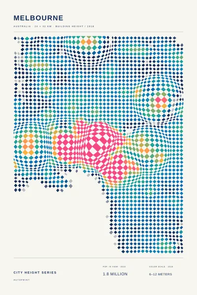 Melbourne building height poster