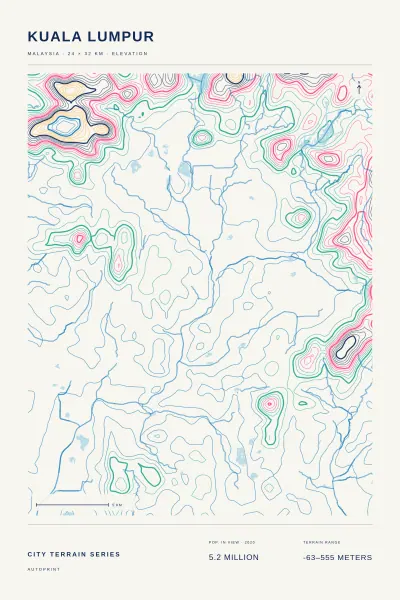 Kuala Lumpur terrain poster