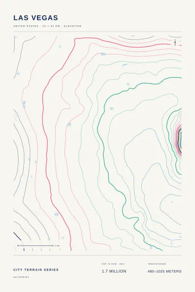 Las Vegas terrain poster
