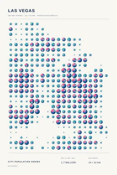 Las Vegas population poster