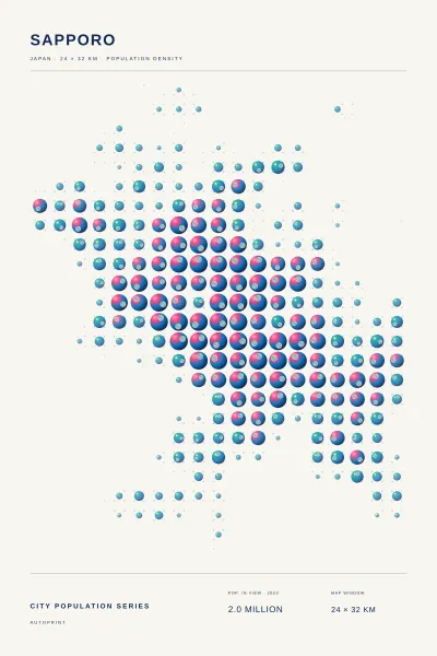 Sapporo population poster
