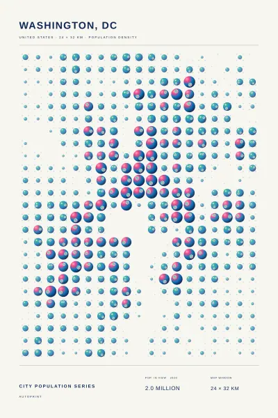 Washington, DC population poster