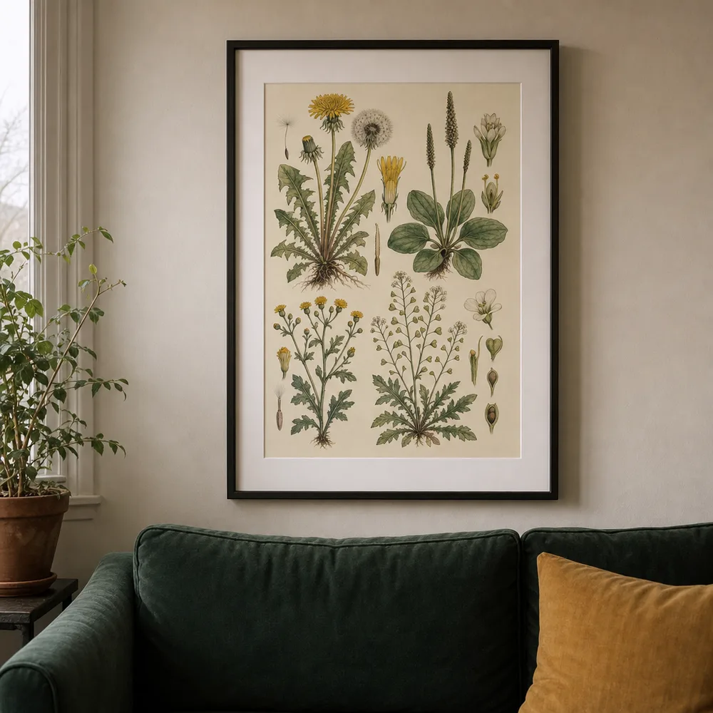 Pavement Flora as a framed print