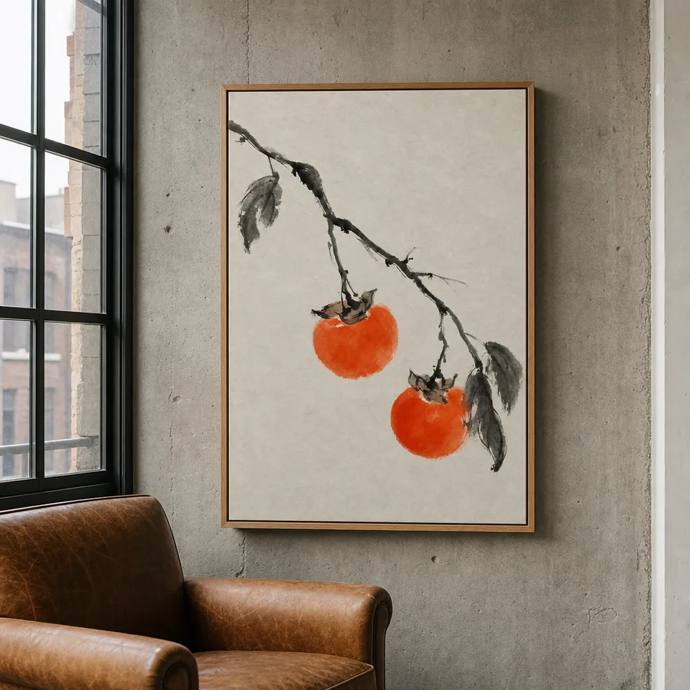 The same artwork as a framed canvas